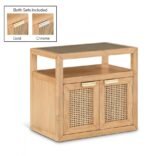 Cole Solid Wood And Natural Cane Nightstand