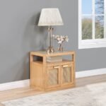 Cole Solid Wood And Natural Cane Nightstand - Image 3