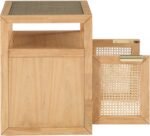 Cole Solid Wood And Natural Cane Nightstand - Image 6