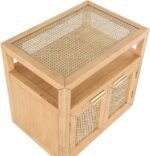 Cole Solid Wood And Natural Cane Nightstand - Image 9