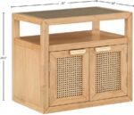 Cole Solid Wood And Natural Cane Nightstand - Image 12