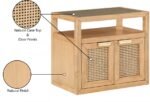 Cole Solid Wood And Natural Cane Nightstand - Image 13