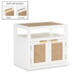 Cole Solid Wood And Natural Cane Nightstand
