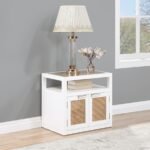 Cole Solid Wood And Natural Cane Nightstand - Image 3
