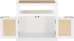 Cole Solid Wood And Natural Cane Nightstand - Image 7