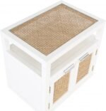 Cole Solid Wood And Natural Cane Nightstand - Image 9