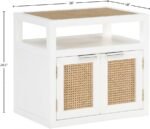 Cole Solid Wood And Natural Cane Nightstand - Image 12