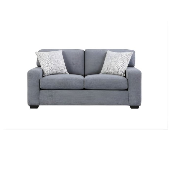 4002DownyGray__l.jpg 99002CC-2 Love Seat with Pillows - Image 1