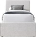 Myles Chenille Fabric Upholstered Twin Trundle Bed - Image 3