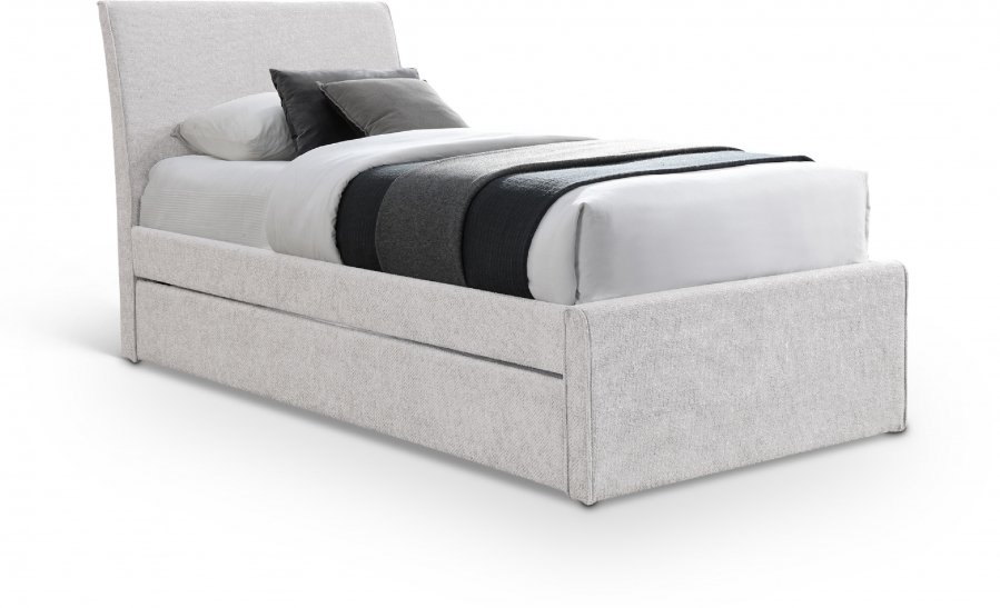 40267.jpg Myles Chenille Fabric Upholstered Twin Trundle Bed - Image 1