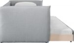 Colton Linen Textured Fabric Upholstered Twin Daybed - Image 4