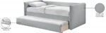 Colton Linen Textured Fabric Upholstered Twin Daybed - Image 8