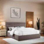 Adam Linen Textured Fabric Upholstered Bed - Image 2