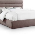 Adam Linen Textured Fabric Upholstered Bed