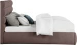 Adam Linen Textured Fabric Upholstered Bed - Image 4
