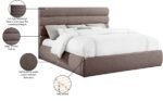 Adam Linen Textured Fabric Upholstered Bed - Image 10