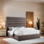 Adam Linen Textured Fabric Upholstered Bed - Image 2