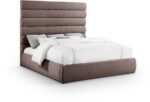 Adam Linen Textured Fabric Upholstered Bed