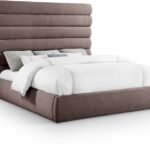 Adam Linen Textured Fabric Upholstered Bed