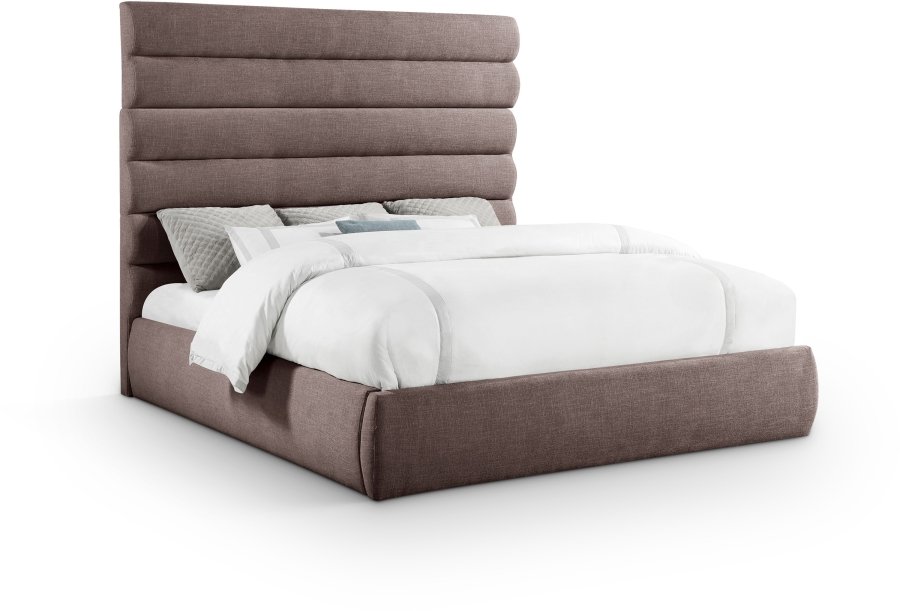 40330.jpg Adam Linen Textured Fabric Upholstered Bed - Image 1