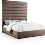 Adam Linen Textured Fabric Upholstered Bed