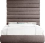 Adam Linen Textured Fabric Upholstered Bed - Image 3