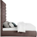Adam Linen Textured Fabric Upholstered Bed - Image 4