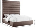 Adam Linen Textured Fabric Upholstered Bed - Image 9