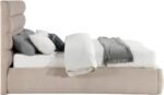 Adam Linen Textured Fabric Upholstered Bed - Image 4