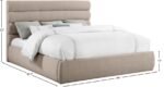 Adam Linen Textured Fabric Upholstered Bed - Image 9