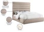 Adam Linen Textured Fabric Upholstered Bed - Image 10