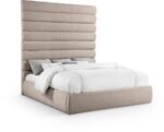 Adam Linen Textured Fabric Upholstered Bed