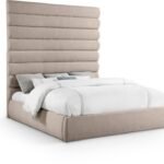 Adam Linen Textured Fabric Upholstered Bed