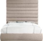 Adam Linen Textured Fabric Upholstered Bed - Image 3