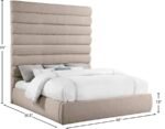 Adam Linen Textured Fabric Upholstered Bed - Image 9