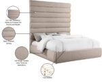 Adam Linen Textured Fabric Upholstered Bed - Image 10