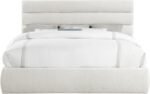 Adam Linen Textured Fabric Upholstered Bed - Image 3