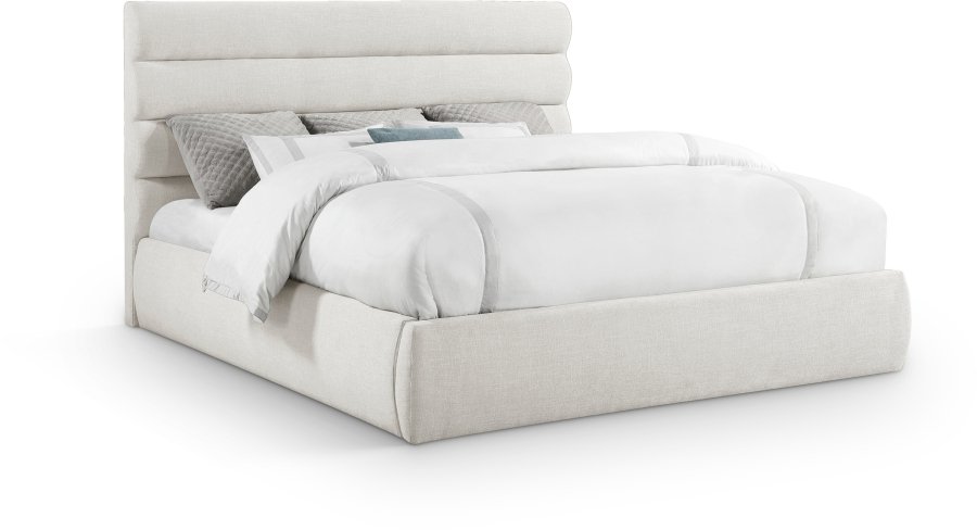 40355.jpg Adam Linen Textured Fabric Upholstered Bed - Image 1