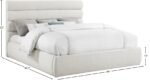 Adam Linen Textured Fabric Upholstered Bed - Image 9