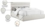 Adam Linen Textured Fabric Upholstered Bed - Image 10