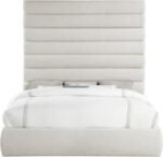 Adam Linen Textured Fabric Upholstered Bed - Image 3
