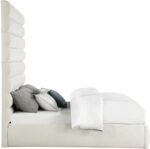 Adam Linen Textured Fabric Upholstered Bed - Image 4