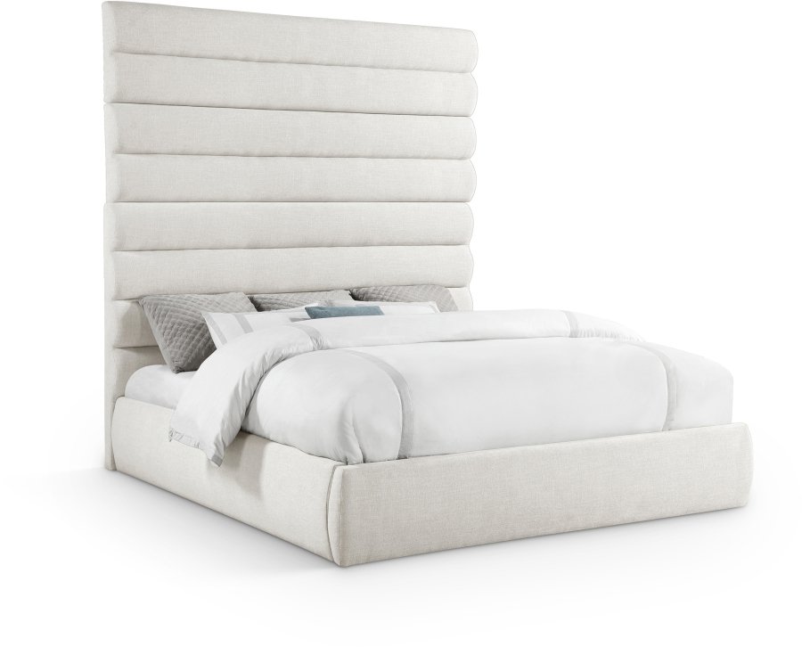 40357.jpg Adam Linen Textured Fabric Upholstered Bed - Image 1