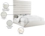 Adam Linen Textured Fabric Upholstered Bed - Image 10