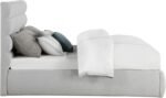 Adam Linen Textured Fabric Upholstered Bed - Image 4