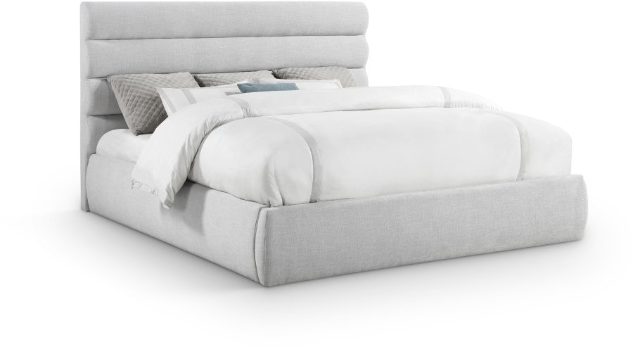 40368.jpg Adam Linen Textured Fabric Upholstered Bed - Image 1