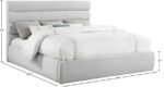 Adam Linen Textured Fabric Upholstered Bed - Image 9