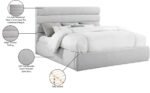 Adam Linen Textured Fabric Upholstered Bed - Image 10