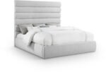 Adam Linen Textured Fabric Upholstered Bed