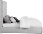 Adam Linen Textured Fabric Upholstered Bed - Image 4